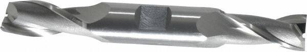 OSG - 9/16", 1-1/8" LOC, 5/8" Shank Diam, 4-1/2" OAL, 2 Flute, Cobalt Square End Mill - Double End, Uncoated, Spiral Flute, 30° Helix, Centercutting, Right Hand Cut, Right Hand Flute, Series 522 - USA Tool & Supply