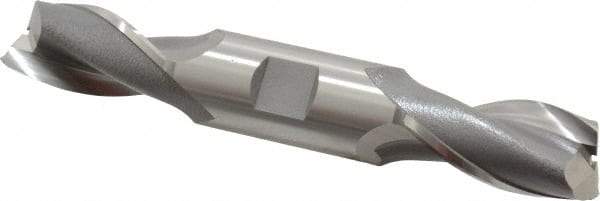 OSG - 13/16", 1-9/16" LOC, 7/8" Shank Diam, 5-1/2" OAL, 2 Flute, Cobalt Square End Mill - Double End, Uncoated, Spiral Flute, 30° Helix, Centercutting, Right Hand Cut, Right Hand Flute, Series 522 - USA Tool & Supply