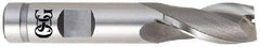 OSG - 1-5/8" LOC, 1" Shank Diam, 4-1/8" OAL, 2 Flute, Cobalt Square End Mill - Single End, Uncoated, Spiral Flute, 30° Helix, Centercutting, Right Hand Cut, Right Hand Flute, Series 580 - USA Tool & Supply