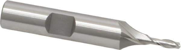OSG - 3mm, 3/8" LOC, 3/8" Shank Diam, 2-5/16" OAL, 2 Flute, Cobalt Square End Mill - Single End, Uncoated, Spiral Flute, 30° Helix, Centercutting, Right Hand Cut, Right Hand Flute, Series 580 - USA Tool & Supply