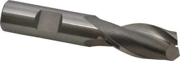 OSG - 1-5/16" LOC, 5/8" Shank Diam, 3-7/16" OAL, 2 Flute, Cobalt Square End Mill - Single End, Uncoated, Spiral Flute, 30° Helix, Centercutting, Right Hand Cut, Right Hand Flute, Series 580 - USA Tool & Supply