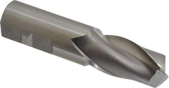 OSG - 22mm, 1-1/2" LOC, 7/8" Shank Diam, 3-3/4" OAL, 2 Flute, Cobalt Square End Mill - Single End, Uncoated, Spiral Flute, 30° Helix, Centercutting, Right Hand Cut, Right Hand Flute, Series 580 - USA Tool & Supply