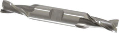 OSG - 10.5mm, 13/16" LOC, 1/2" Shank Diam, 3-3/4" OAL, 2 Flute, Cobalt Square End Mill - Double End, Uncoated, Spiral Flute, 30° Helix, Centercutting, Right Hand Cut, Right Hand Flute, Series 582 - USA Tool & Supply