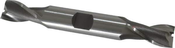 OSG - 12mm, 13/16" LOC, 1/2" Shank Diam, 3-3/4" OAL, 2 Flute, Cobalt Square End Mill - Double End, Uncoated, Spiral Flute, 30° Helix, Centercutting, Right Hand Cut, Right Hand Flute, Series 582 - USA Tool & Supply