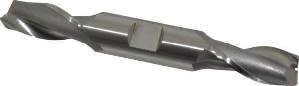 OSG - 14mm, 1-1/8" LOC, 5/8" Shank Diam, 4-1/2" OAL, 2 Flute, Cobalt Square End Mill - Double End, Uncoated, Spiral Flute, 30° Helix, Centercutting, Right Hand Cut, Right Hand Flute, Series 582 - USA Tool & Supply