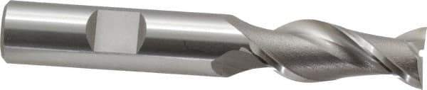 OSG - 1/2", 1-1/4" LOC, 1/2" Shank Diam, 3-1/4" OAL, 2 Flute, Cobalt Square End Mill - Single End, Uncoated, Spiral Flute, 45° Helix, Centercutting, Right Hand Cut, Right Hand Flute, Series 530 - USA Tool & Supply