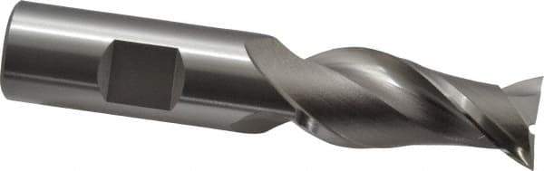 OSG - 3/4", 1-5/8" LOC, 3/4" Shank Diam, 3-7/8" OAL, 2 Flute, Cobalt Square End Mill - Single End, Uncoated, Spiral Flute, 45° Helix, Centercutting, Right Hand Cut, Right Hand Flute, Series 530 - USA Tool & Supply