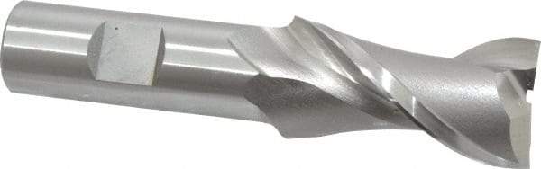 OSG - 1", 1-7/8" LOC, 3/4" Shank Diam, 4-1/8" OAL, 2 Flute, Cobalt Square End Mill - Single End, Uncoated, Spiral Flute, 45° Helix, Centercutting, Right Hand Cut, Right Hand Flute, Series 530 - USA Tool & Supply