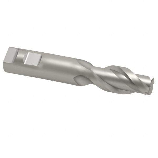 OSG - 1", 2" LOC, 1" Shank Diam, 4-1/2" OAL, 2 Flute, Cobalt Square End Mill - Single End, Uncoated, Spiral Flute, 45° Helix, Centercutting, Right Hand Cut, Right Hand Flute, Series 530 - USA Tool & Supply