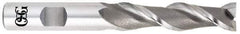 OSG - 1-1/4", 4" LOC, 1-1/4" Shank Diam, 6-1/2" OAL, 2 Flute, Cobalt Square End Mill - Single End, Uncoated, Spiral Flute, 45° Helix, Centercutting, Right Hand Cut, Right Hand Flute, Series 535 - USA Tool & Supply