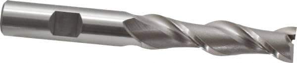 OSG - 1/2", 2" LOC, 1/2" Shank Diam, 4" OAL, 2 Flute, Cobalt Square End Mill - Single End, Uncoated, Spiral Flute, 45° Helix, Centercutting, Right Hand Cut, Right Hand Flute, Series 535 - USA Tool & Supply