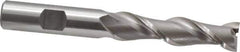 OSG - 1/2", 2" LOC, 1/2" Shank Diam, 4" OAL, 2 Flute, Cobalt Square End Mill - Single End, Uncoated, Spiral Flute, 45° Helix, Centercutting, Right Hand Cut, Right Hand Flute, Series 535 - USA Tool & Supply