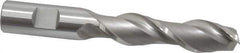 OSG - 3/4", 3" LOC, 3/4" Shank Diam, 5-1/4" OAL, 2 Flute, Cobalt Square End Mill - Single End, Uncoated, Spiral Flute, 45° Helix, Centercutting, Right Hand Cut, Right Hand Flute, Series 535 - USA Tool & Supply