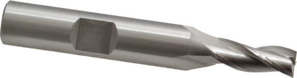 OSG - 1/4", 5/8" LOC, 3/8" Shank Diam, 2-7/16" OAL, 3 Flute, Cobalt Square End Mill - Single End, Uncoated, Spiral Flute, 30° Helix, Centercutting, Right Hand Cut, Right Hand Flute, Series 531 - USA Tool & Supply