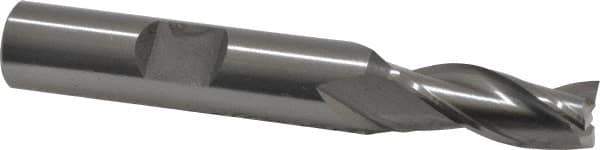 OSG - 5/16", 3/4" LOC, 3/8" Shank Diam, 2-1/2" OAL, 3 Flute, Cobalt Square End Mill - Single End, Uncoated, Spiral Flute, 30° Helix, Centercutting, Right Hand Cut, Right Hand Flute, Series 531 - USA Tool & Supply