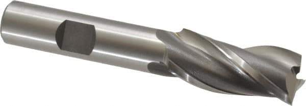 OSG - 5/8", 1-3/8" LOC, 1/2" Shank Diam, 3-3/8" OAL, 3 Flute, Cobalt Square End Mill - Single End, Uncoated, Spiral Flute, 30° Helix, Centercutting, Right Hand Cut, Right Hand Flute, Series 531 - USA Tool & Supply