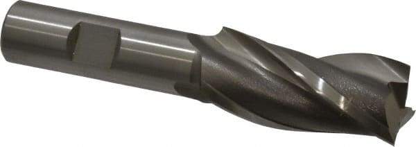 OSG - 7/8", 1-7/8" LOC, 5/8" Shank Diam, 4" OAL, 3 Flute, Cobalt Square End Mill - Single End, Uncoated, Spiral Flute, 30° Helix, Centercutting, Right Hand Cut, Right Hand Flute, Series 531 - USA Tool & Supply