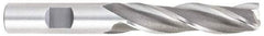 OSG - 7/16", 1-3/4" LOC, 1/2" Shank Diam, 3-3/4" OAL, 3 Flute, Cobalt Square End Mill - Single End, Uncoated, Spiral Flute, 30° Helix, Centercutting, Right Hand Cut, Right Hand Flute, Series 536 - USA Tool & Supply