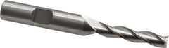 OSG - 1/4", 1-1/4" LOC, 3/8" Shank Diam, 3-1/16" OAL, 3 Flute, Cobalt Square End Mill - Single End, Uncoated, Spiral Flute, 30° Helix, Centercutting, Right Hand Cut, Right Hand Flute, Series 536 - USA Tool & Supply