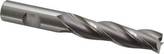 OSG - 5/8", 2-1/2" LOC, 5/8" Shank Diam, 4-5/8" OAL, 3 Flute, Cobalt Square End Mill - Single End, Uncoated, Spiral Flute, 30° Helix, Centercutting, Right Hand Cut, Right Hand Flute, Series 536 - USA Tool & Supply