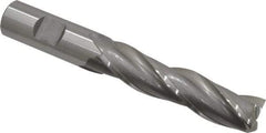 OSG - 3/4", 3" LOC, 3/4" Shank Diam, 5-1/4" OAL, 3 Flute, Cobalt Square End Mill - Single End, Uncoated, Spiral Flute, 30° Helix, Centercutting, Right Hand Cut, Right Hand Flute, Series 536 - USA Tool & Supply