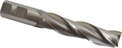 OSG - 1", 4" LOC, 1" Shank Diam, 6-1/2" OAL, 3 Flute, Cobalt Square End Mill - Single End, Uncoated, Spiral Flute, 30° Helix, Centercutting, Right Hand Cut, Right Hand Flute, Series 536 - USA Tool & Supply