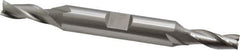 OSG - 1/4", 5/8" LOC, 3/8" Shank Diam, 3-3/8" OAL, 3 Flute, Cobalt Square End Mill - Double End, Uncoated, Spiral Flute, 30° Helix, Centercutting, Right Hand Cut, Right Hand Flute, Series 532 - USA Tool & Supply
