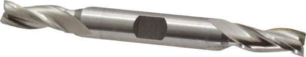 OSG - 5/16", 3/4" LOC, 3/8" Shank Diam, 3-1/2" OAL, 3 Flute, Cobalt Square End Mill - Double End, Uncoated, Spiral Flute, 30° Helix, Centercutting, Right Hand Cut, Right Hand Flute, Series 532 - USA Tool & Supply
