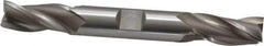 OSG - 1/2", 1" LOC, 1/2" Shank Diam, 4-1/8" OAL, 3 Flute, Cobalt Square End Mill - Double End, Uncoated, Spiral Flute, 30° Helix, Centercutting, Right Hand Cut, Right Hand Flute, Series 532 - USA Tool & Supply