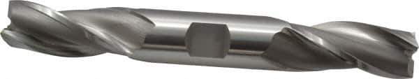 OSG - 3/4", 1-5/8" LOC, 3/4" Shank Diam, 5-5/8" OAL, 3 Flute, Cobalt Square End Mill - Double End, Uncoated, Spiral Flute, 30° Helix, Centercutting, Right Hand Cut, Right Hand Flute, Series 532 - USA Tool & Supply
