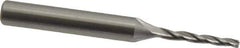 OSG - 1° Taper Angle per Side, 1/16" Small End Diam, 1/2" LOC, Cobalt 3 Flute Tapered Square End Mill - 1-3/4" OAL, 3/16" Shank Diam, Spiral Flute, 25° Helix - USA Tool & Supply