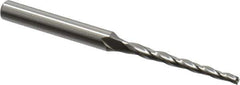 OSG - 1° Taper Angle per Side, 5/64" Small End Diam, 1" LOC, Cobalt 3 Flute Tapered Square End Mill - 2-1/4" OAL, 3/16" Shank Diam, Spiral Flute, 25° Helix - USA Tool & Supply