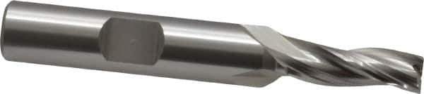OSG - 1° Taper Angle per Side, 1/4" Small End Diam, 3/4" LOC, Cobalt 3 Flute Tapered Square End Mill - 2-1/2" OAL, 3/8" Shank Diam, Spiral Flute, 25° Helix - USA Tool & Supply
