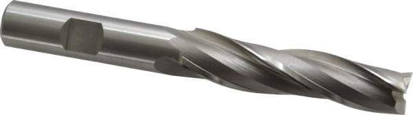 OSG - 1° Taper Angle per Side, 1/2" Small End Diam, 2-1/4" LOC, Cobalt 3 Flute Tapered Square End Mill - 4-1/4" OAL, 1/2" Shank Diam, Spiral Flute, 25° Helix - USA Tool & Supply