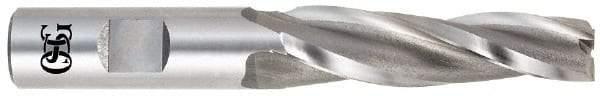 OSG - 2° Taper Angle per Side, 3/32" Small End Diam, 1-1/4" LOC, Cobalt 3 Flute Tapered Square End Mill - 2-1/2" OAL, 3/16" Shank Diam, Spiral Flute, 25° Helix - USA Tool & Supply