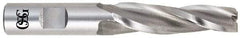 OSG - 2° Taper Angle per Side, 3/32" Small End Diam, 1-1/4" LOC, Cobalt 3 Flute Tapered Square End Mill - 2-1/2" OAL, 3/16" Shank Diam, Spiral Flute, 25° Helix - USA Tool & Supply