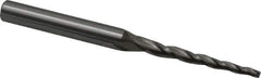OSG - 2° Taper Angle per Side, 1/16" Small End Diam, 1" LOC, Cobalt 3 Flute Tapered Square End Mill - 2-1/4" OAL, 3/16" Shank Diam, Spiral Flute, 25° Helix - USA Tool & Supply