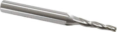 OSG - 2° Taper Angle per Side, 5/64" Small End Diam, 1/2" LOC, Cobalt 3 Flute Tapered Square End Mill - 1-3/4" OAL, 3/16" Shank Diam, Spiral Flute, 25° Helix - USA Tool & Supply