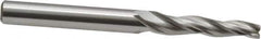 OSG - 2° Taper Angle per Side, 1/8" Small End Diam, 3/4" LOC, Cobalt 3 Flute Tapered Square End Mill - 2" OAL, 3/16" Shank Diam, Spiral Flute, 25° Helix - USA Tool & Supply
