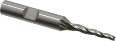 OSG - 2° Taper Angle per Side, 1/8" Small End Diam, 1" LOC, Cobalt 3 Flute Tapered Square End Mill - 2-7/8" OAL, 3/8" Shank Diam, Spiral Flute, 25° Helix - USA Tool & Supply