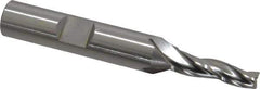 OSG - 2° Taper Angle per Side, 3/16" Small End Diam, 3/4" LOC, Cobalt 3 Flute Tapered Square End Mill - 2-5/8" OAL, 3/8" Shank Diam, Spiral Flute, 25° Helix - USA Tool & Supply