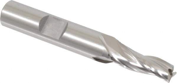 OSG - 2° Taper Angle per Side, 1/4" Small End Diam, 3/4" LOC, Cobalt 3 Flute Tapered Square End Mill - 2-1/2" OAL, 3/8" Shank Diam, Spiral Flute, 25° Helix - USA Tool & Supply