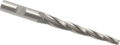 OSG - 2° Taper Angle per Side, 1/4" Small End Diam, 3-1/4" LOC, Cobalt 3 Flute Tapered Square End Mill - 5-1/4" OAL, 1/2" Shank Diam, Spiral Flute, 25° Helix - USA Tool & Supply