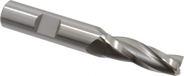 OSG - 2° Taper Angle per Side, 3/8" Small End Diam, 1-1/4" LOC, Cobalt 3 Flute Tapered Square End Mill - 3-1/4" OAL, 1/2" Shank Diam, Spiral Flute, 25° Helix - USA Tool & Supply
