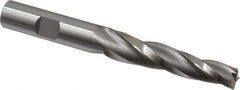 OSG - 2° Taper Angle per Side, 3/8" Small End Diam, 2-1/4" LOC, Cobalt 3 Flute Tapered Square End Mill - 4-1/4" OAL, 1/2" Shank Diam, Spiral Flute, 25° Helix - USA Tool & Supply