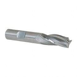 OSG - 2° Taper Angle per Side, 1/2" Small End Diam, 1-1/4" LOC, Cobalt 3 Flute Tapered Square End Mill - 3-1/4" OAL, 1/2" Shank Diam, Spiral Flute, 25° Helix - USA Tool & Supply