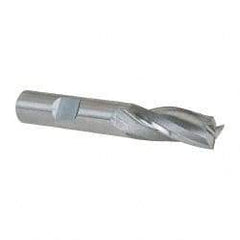 OSG - 2° Taper Angle per Side, 1/2" Small End Diam, 1-1/4" LOC, Cobalt 3 Flute Tapered Square End Mill - 3-1/4" OAL, 1/2" Shank Diam, Spiral Flute, 25° Helix - USA Tool & Supply