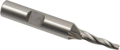 OSG - 3° Taper Angle per Side, 1/8" Small End Diam, 3/4" LOC, Cobalt 3 Flute Tapered Square End Mill - 2-5/8" OAL, 3/8" Shank Diam, Spiral Flute, 25° Helix - USA Tool & Supply