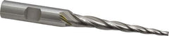 OSG - 3° Taper Angle per Side, 1/8" Small End Diam, 2-1/2" LOC, Cobalt 3 Flute Tapered Square End Mill - 4-1/2" OAL, 1/2" Shank Diam, Spiral Flute, 25° Helix - USA Tool & Supply