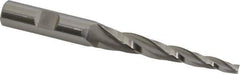 OSG - 3° Taper Angle per Side, 3/16" Small End Diam, 2-1/2" LOC, Cobalt 3 Flute Tapered Square End Mill - 4-1/2" OAL, 1/2" Shank Diam, Spiral Flute, 25° Helix - USA Tool & Supply